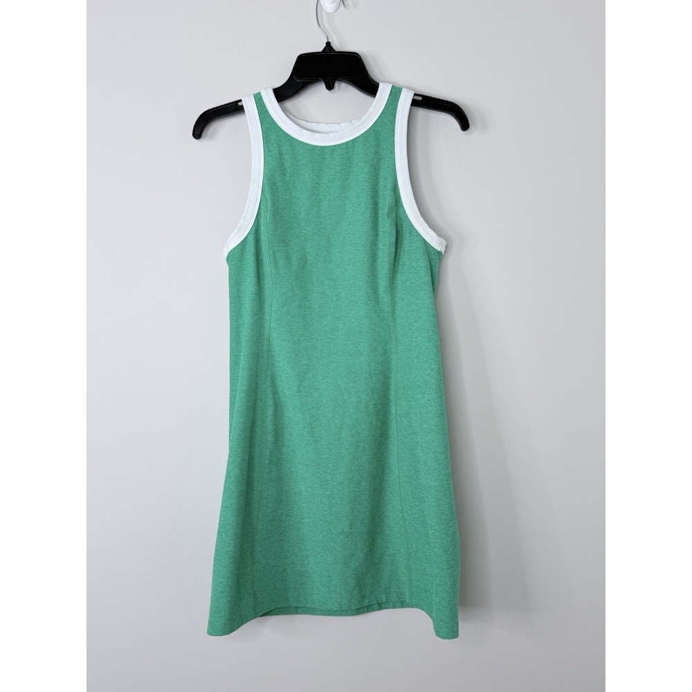 Beyond Yoga Active Dress Small Green White Racerback Tennis Mini Dress